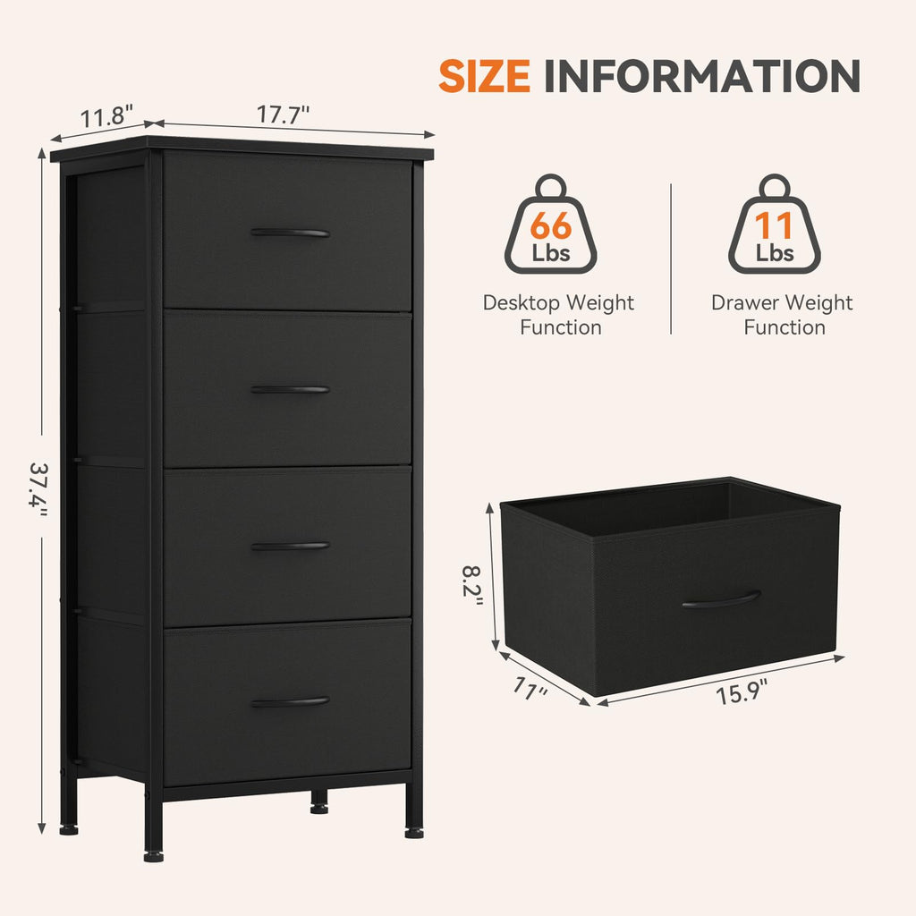 4 Drawer Storage Cabinet
