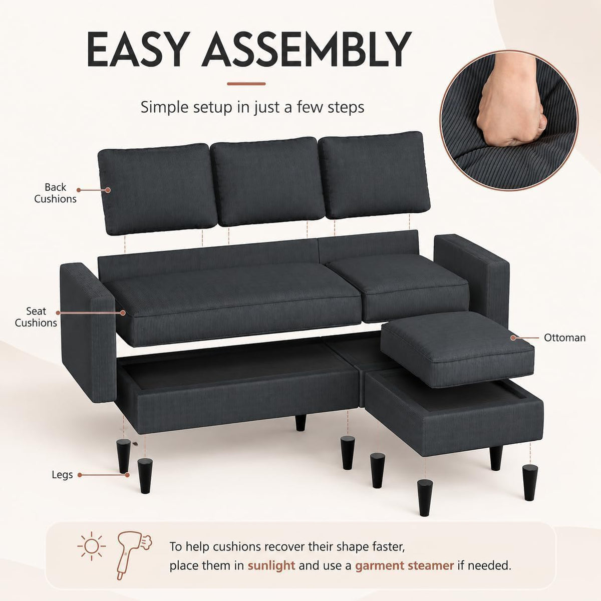 L-Shaped Sectional Sofa