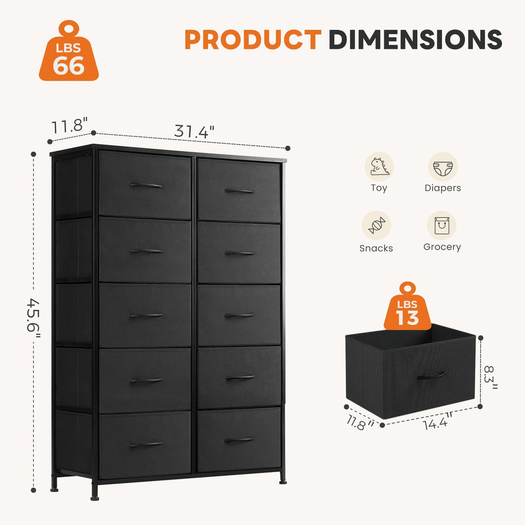 Black Dresser for Bedroom