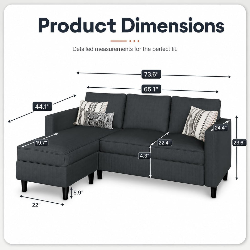 L-Shaped Sectional Sofa