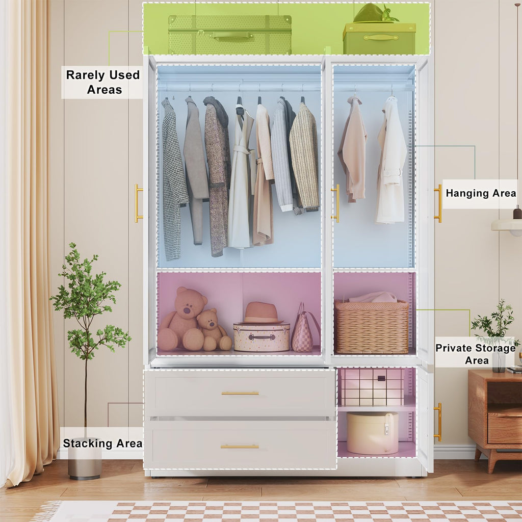 Metal Wardrobe Closet
