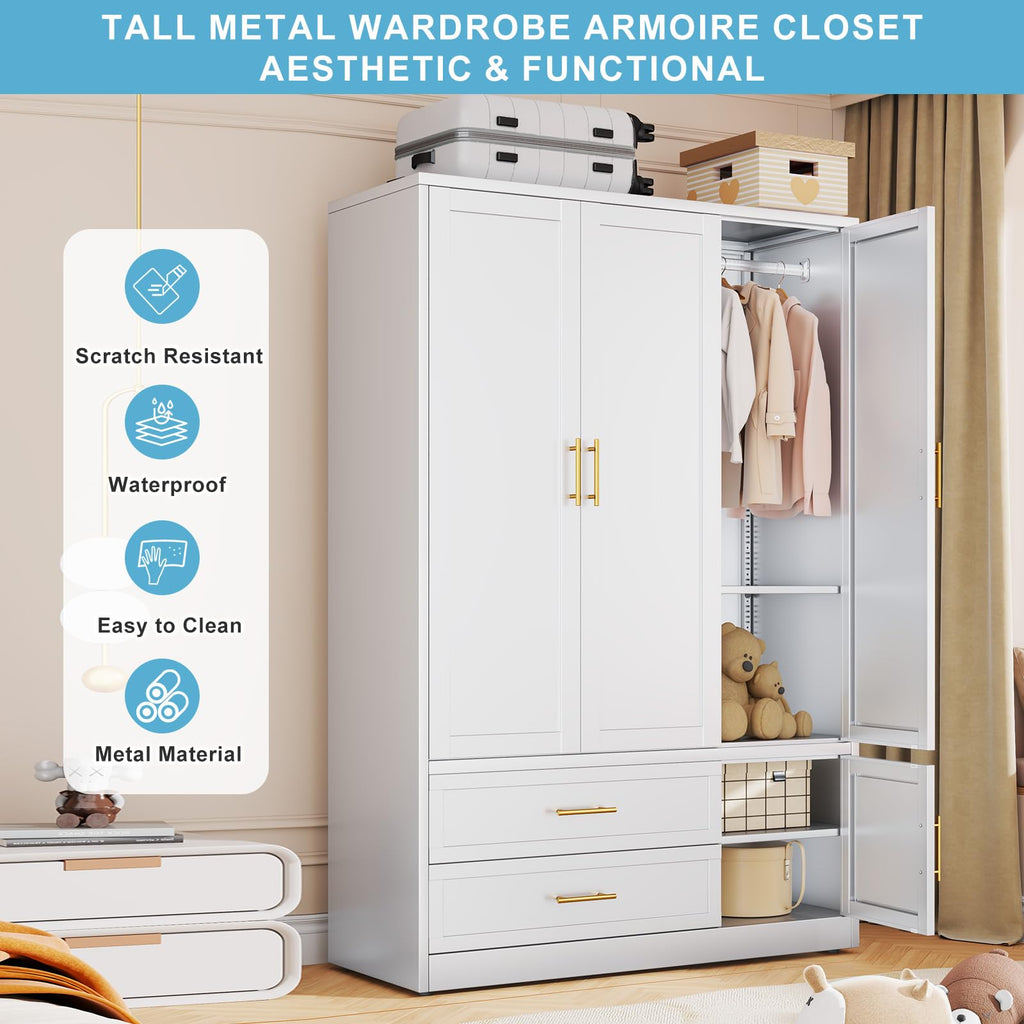 Metal Wardrobe Closet
