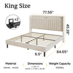 King Velvet Bed
