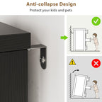 Black 5 Drawer Dresser