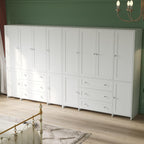 Wardrobe Closet with Drawers and Mirror