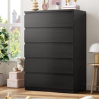 Black 5 Drawer Dresser