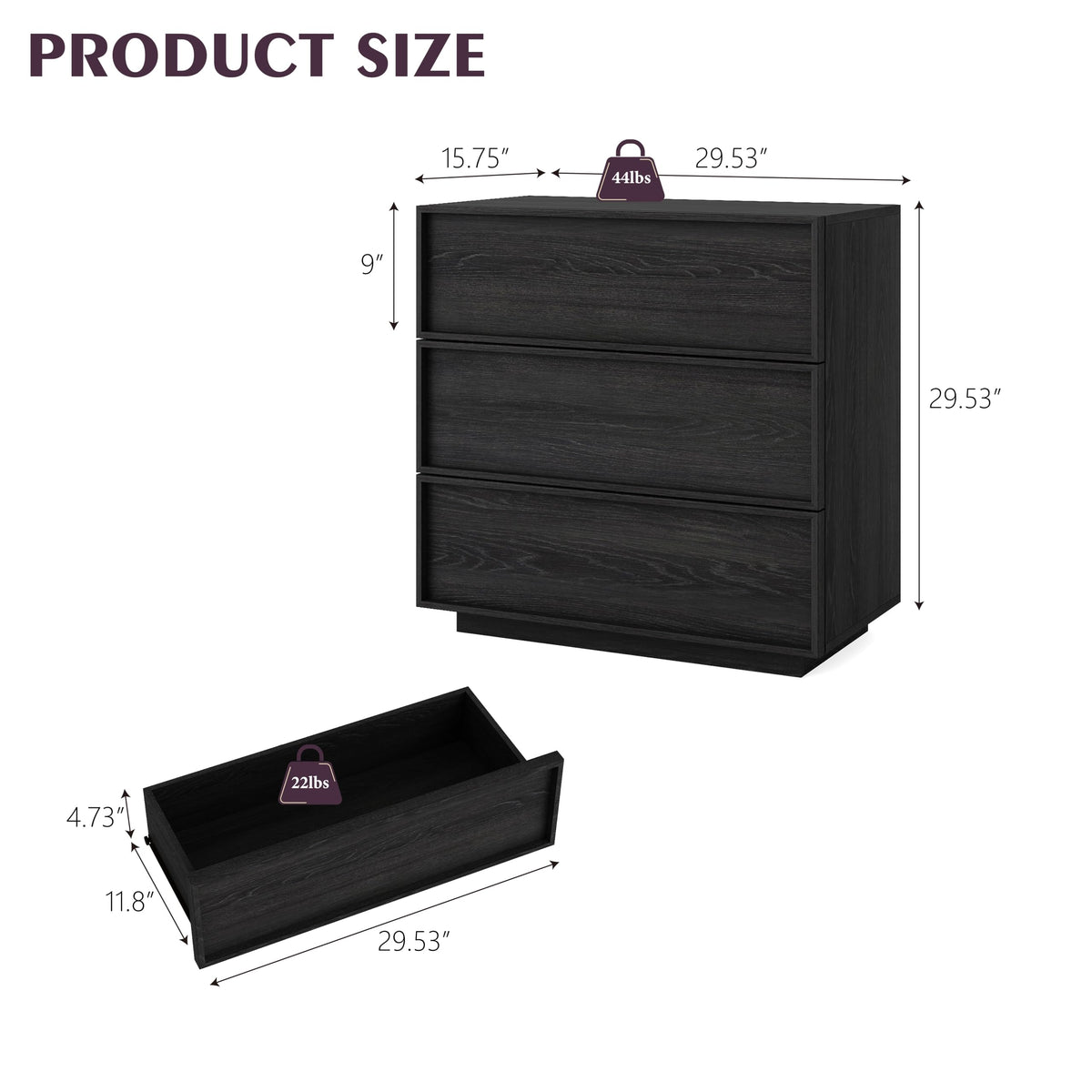 3 Drawer Dresser