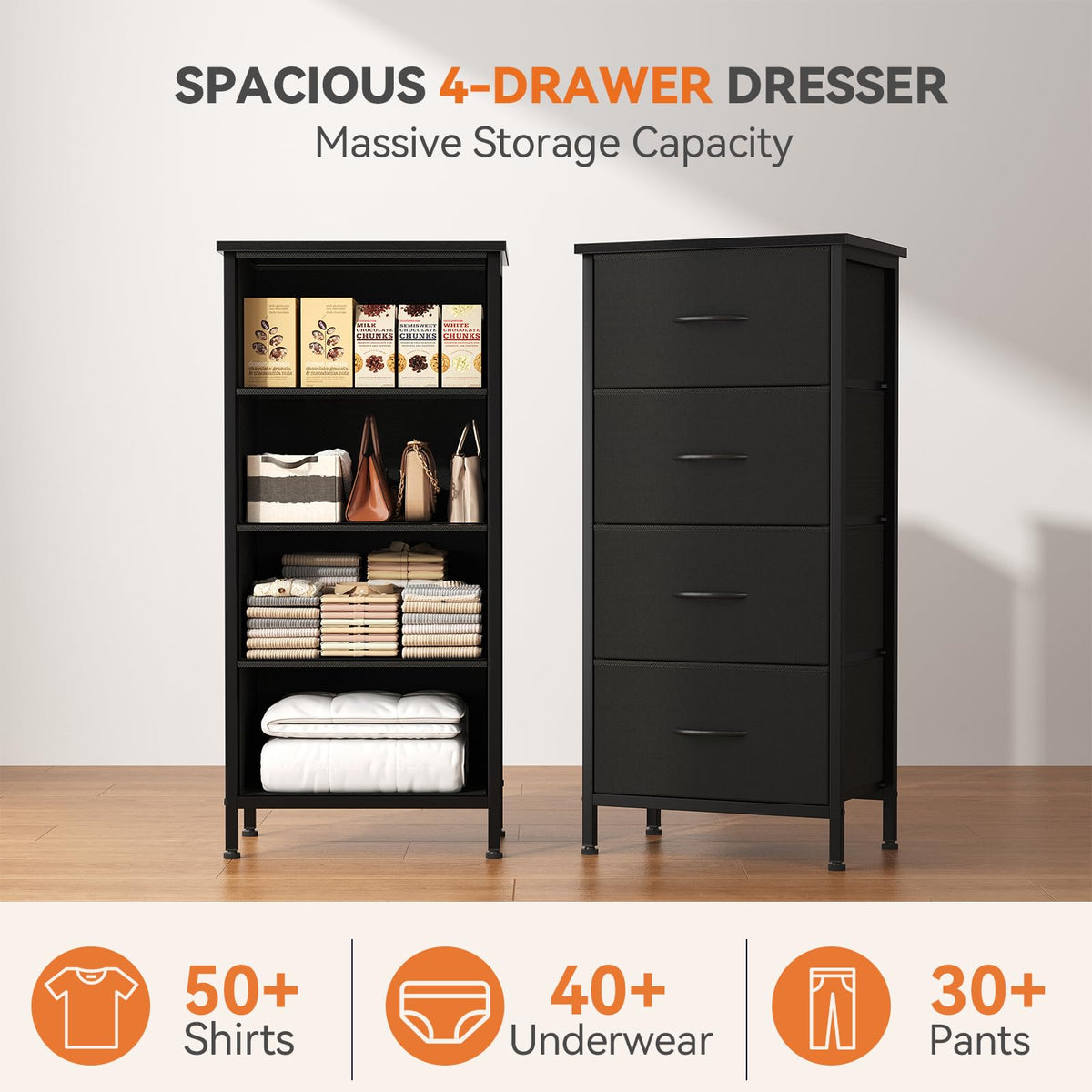 4 Drawer Storage Cabinet
