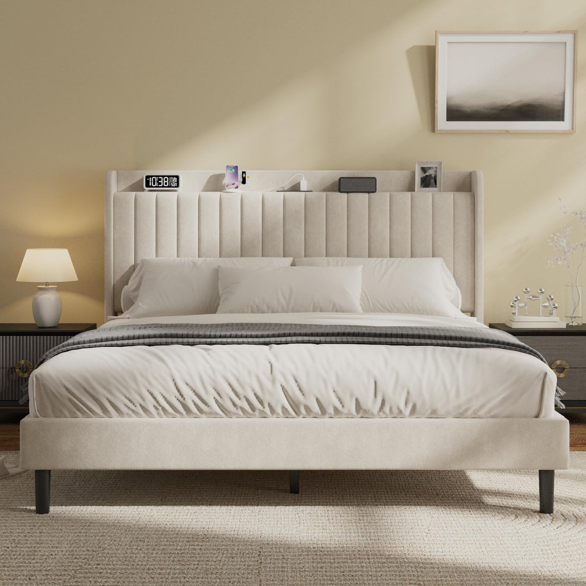 King Velvet Bed