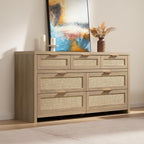 7 Drawer Rattan Dresser