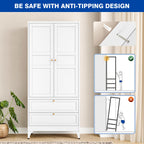 71" Tall Metal Wardrobe