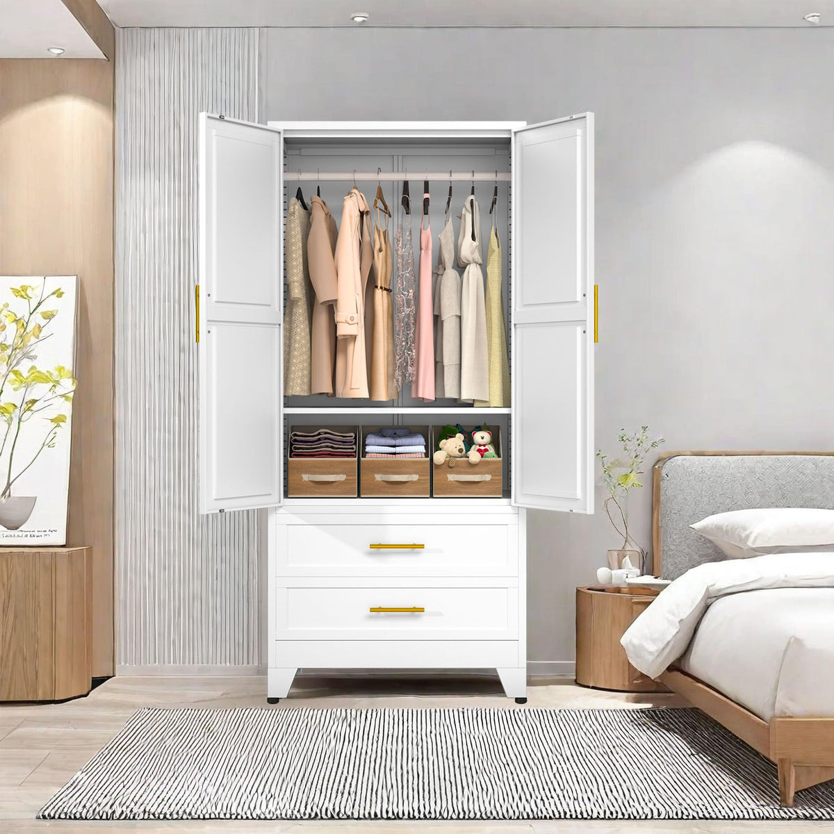 Metal Armoire Wardrobe