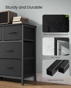 Wide Dresser with 10 Fabric Drawers