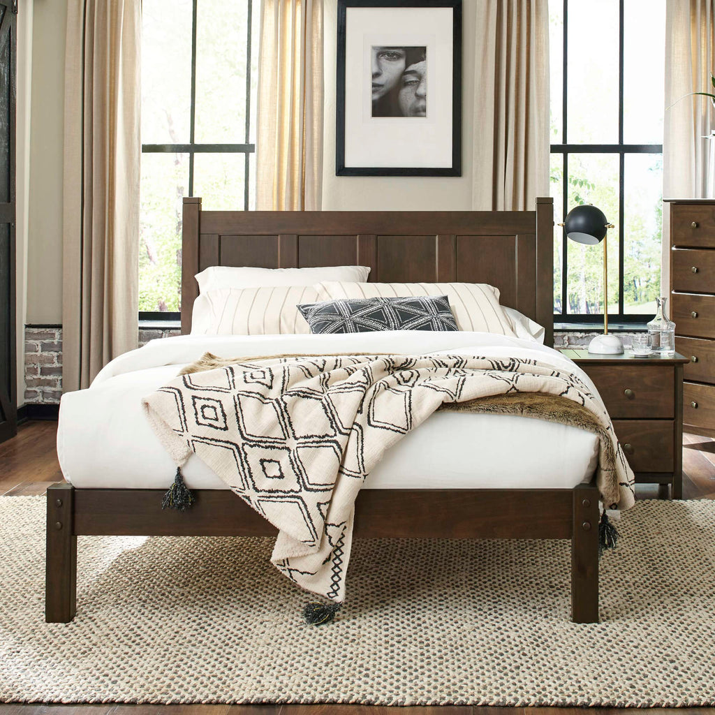 Wood Panel Platform Bed