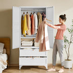 71" Tall Metal Wardrobe
