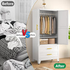 Metal Armoire Wardrobe