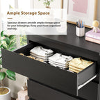 Black 5 Drawer Dresser