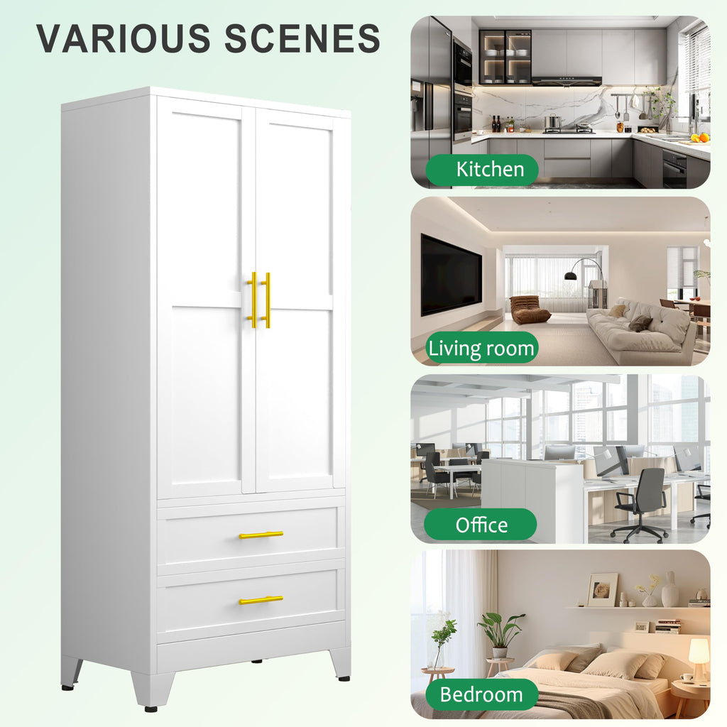 Metal Armoire Wardrobe