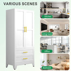 Metal Armoire Wardrobe