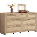 7 Drawer Rattan Dresser
