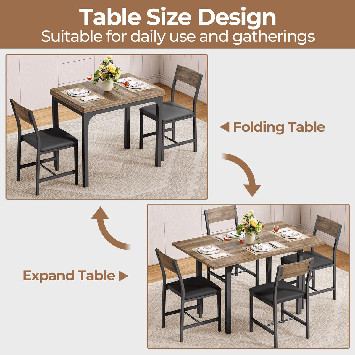 Dining Table Set for 4