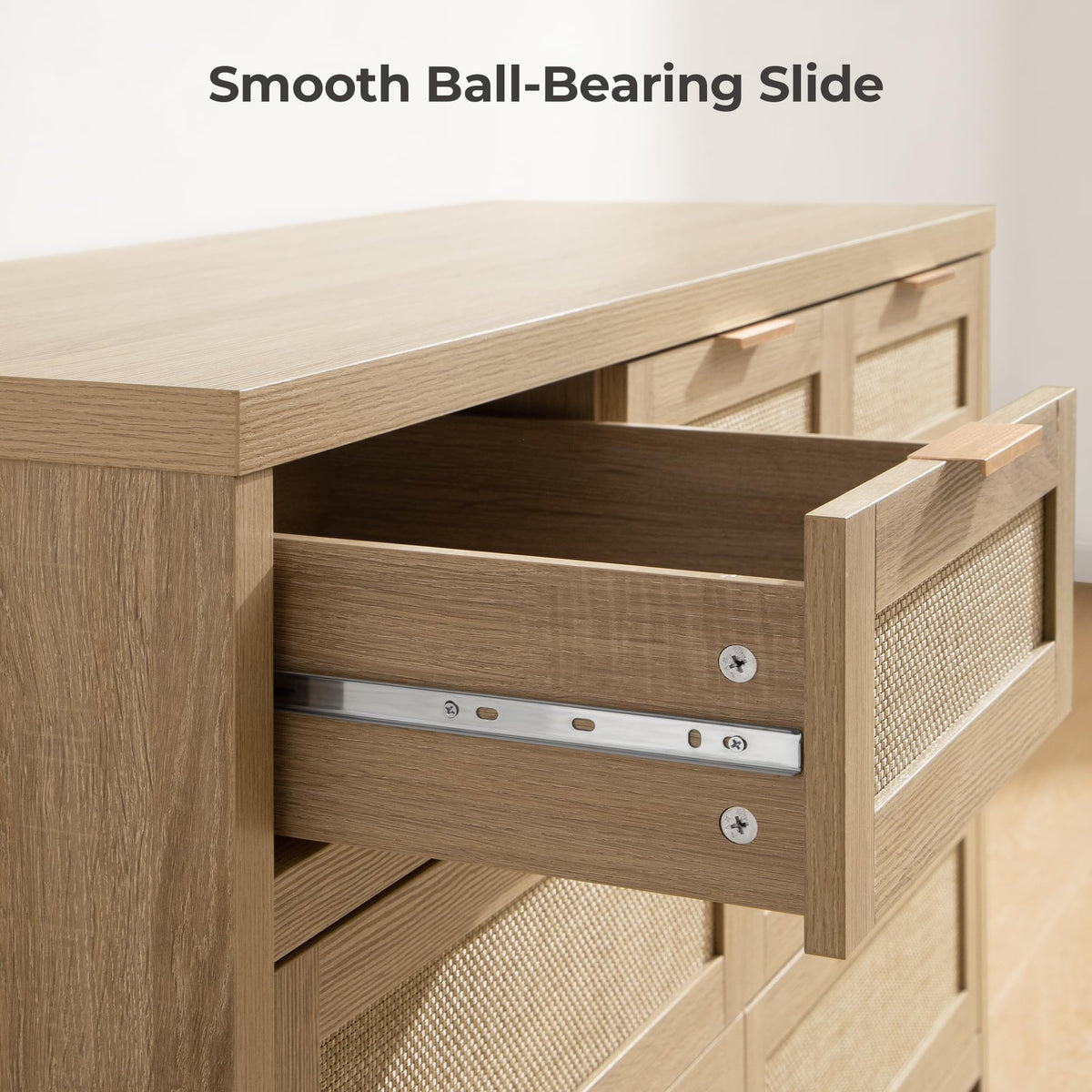 7 Drawer Rattan Dresser
