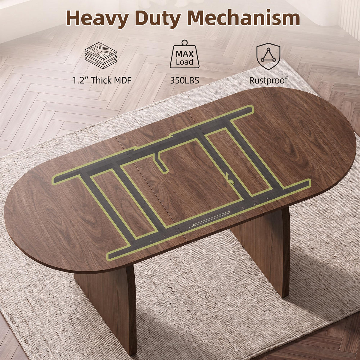 Extendable Oval Dining Table