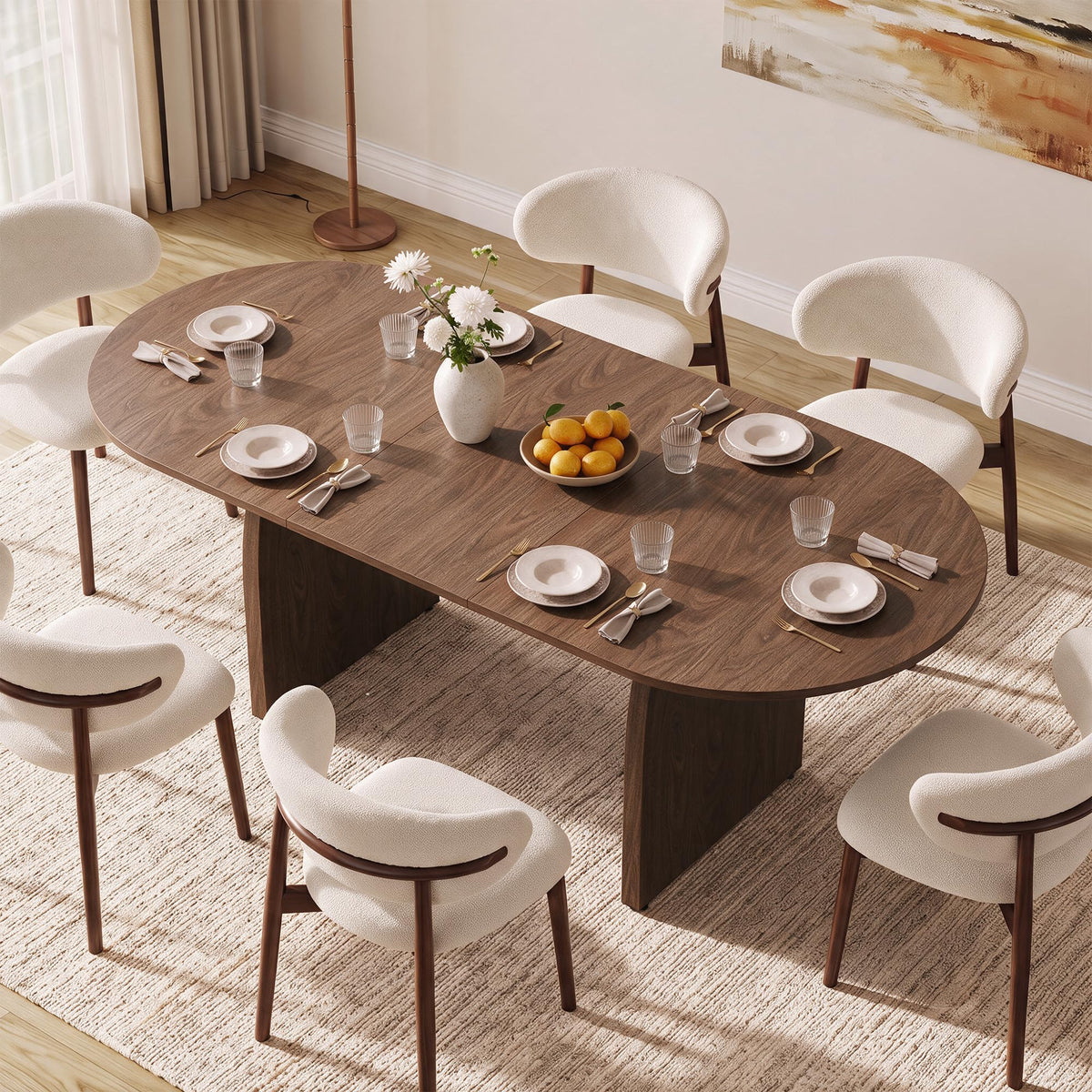 Extendable Oval Dining Table